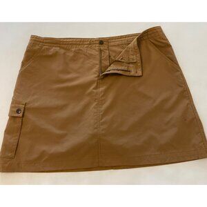 Patagonia Women’s Skort Brown Cargo Skirt Outdoor Hiking Camping Gorpcore, 14